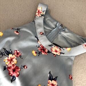 City Triangles Blue Floral Junior Girls Halter Dress